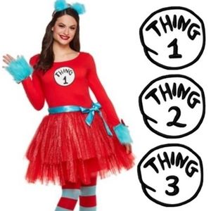 Dr. Seuss Cat in the Hat Thing 1 Halloween Costume